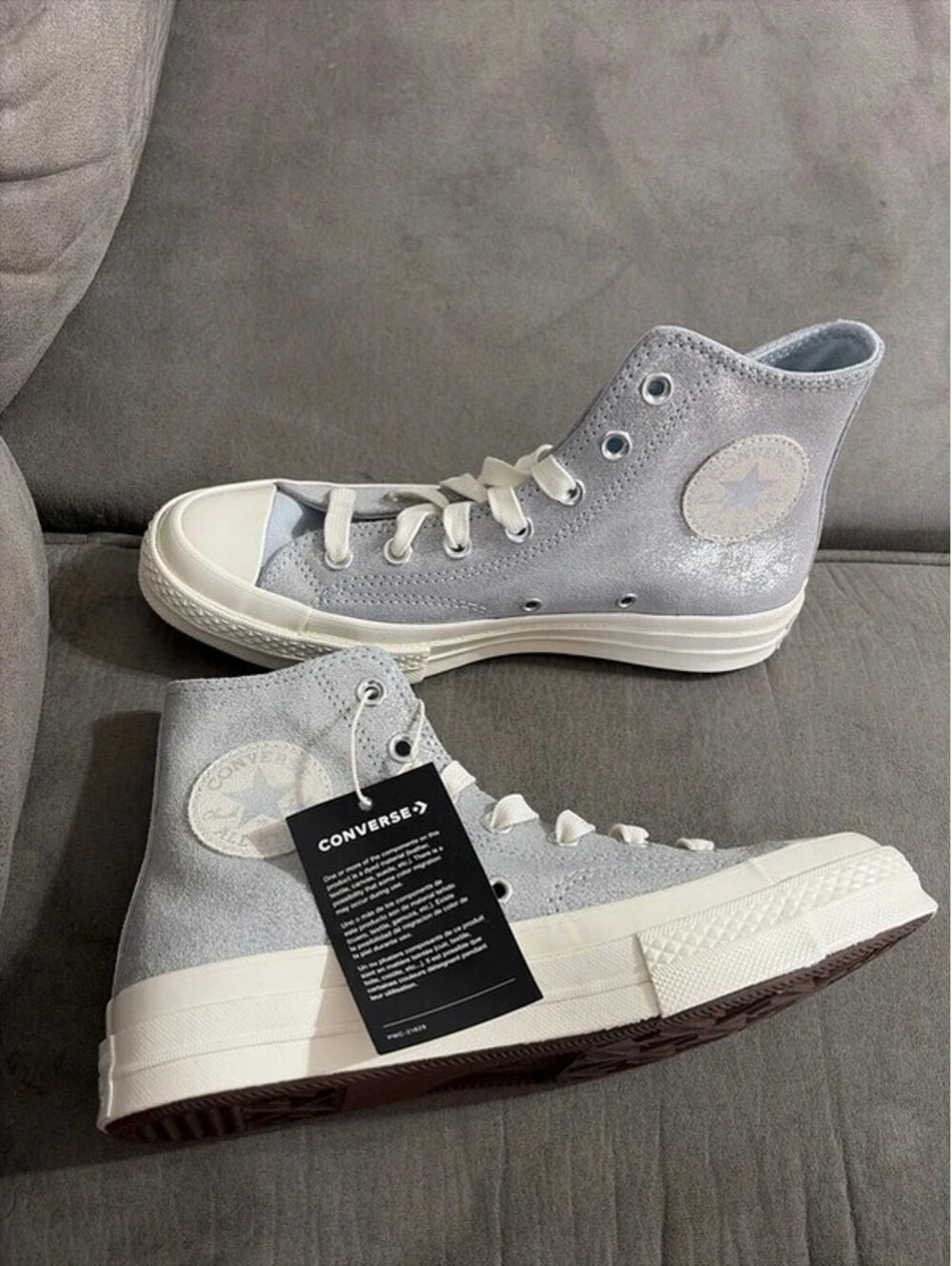 NEW Converse Chuck Taylor All Star Lift Suede Shimmer Lilac Platform 8 Women